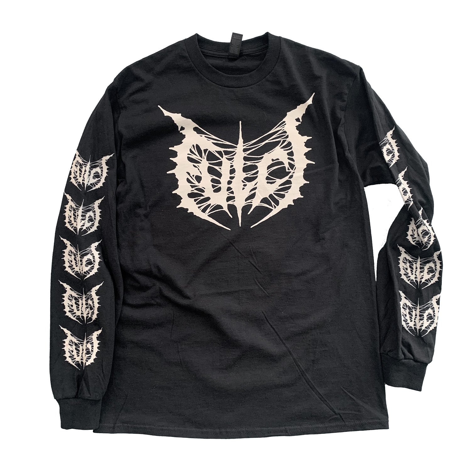 fulci burning skull longsleeve front