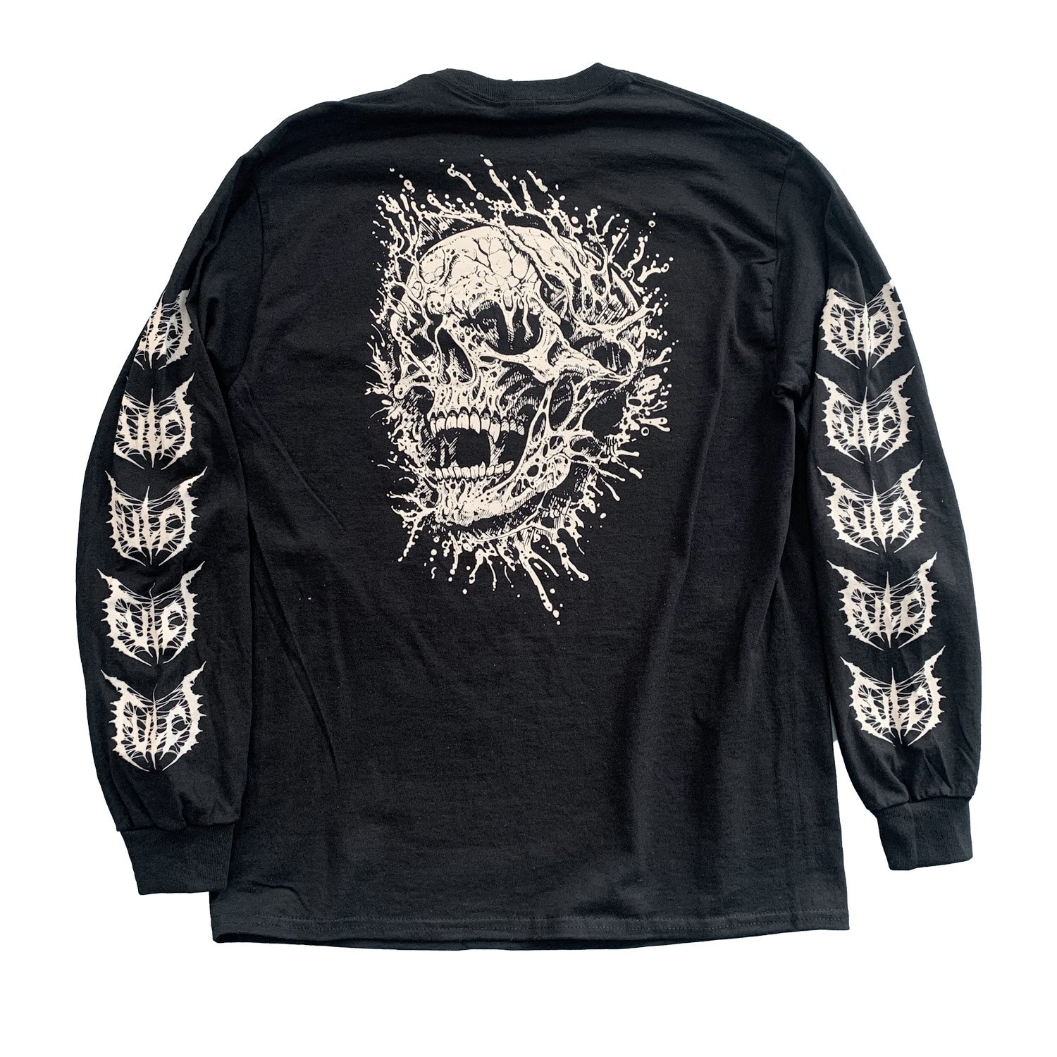 fulci burning skull longsleeve retro